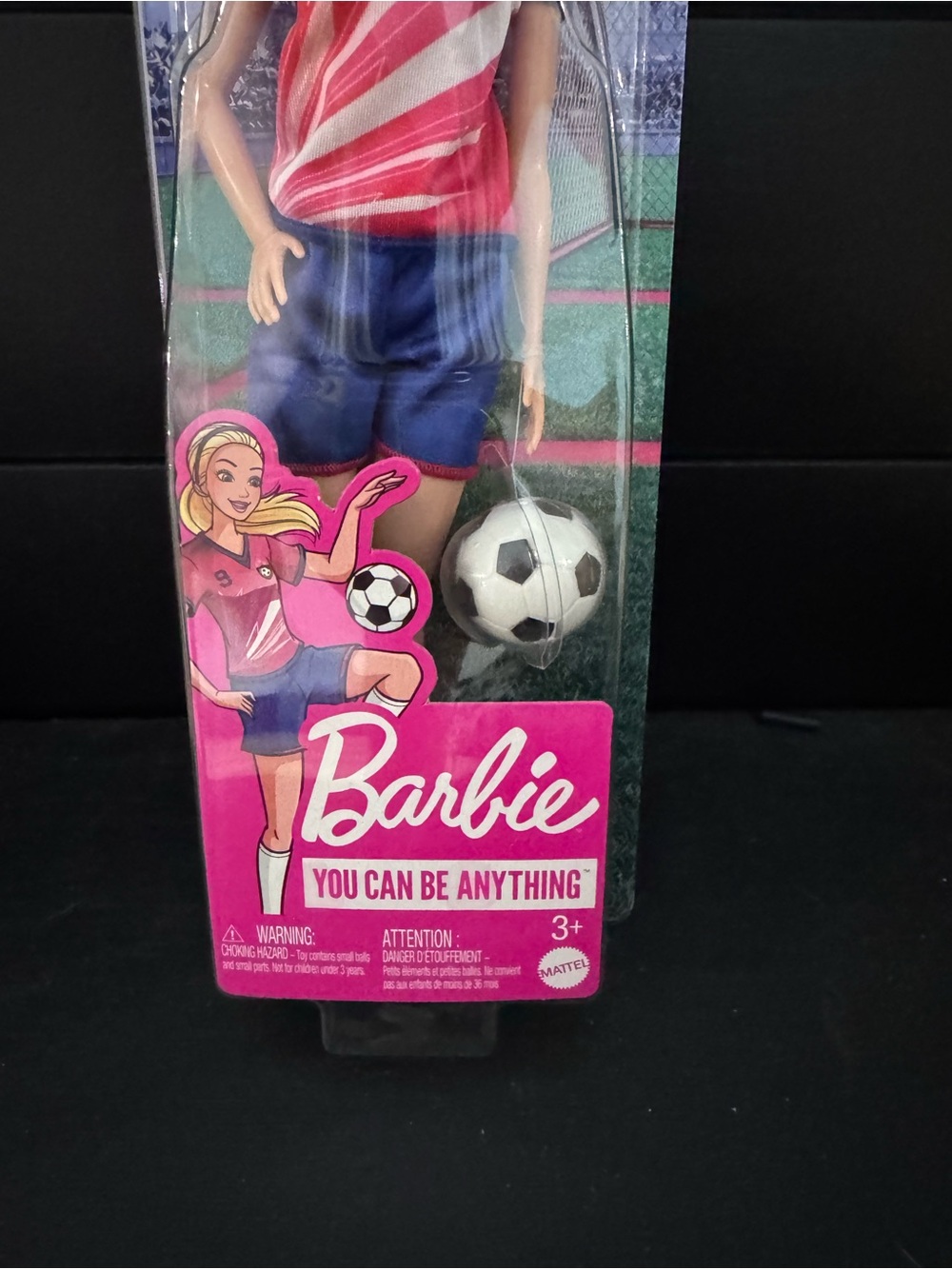 NEW Mattel BARBIE Doll You Can Be Anything - Soccer Player #9 Blonde USA Uniform - Picture 3 of 5